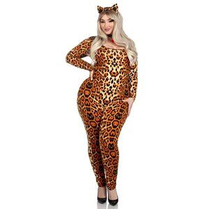 Plus Three Piece Cougar Costume Set